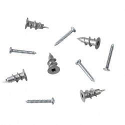 SupaFix Plasterboard Anchors with Screws - Aluminium Brass Zinc Plated - STX-107060 