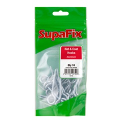 SupaFix Hat and Coat Hooks - Satin Aluminium - STX-107191 