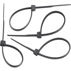 SupaLec Cable Ties - 3mm x 125mm - Black - STX-108080 