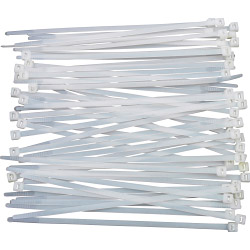 SupaLec Cable Ties - 5mm x 200mm - White - STX-108130 
