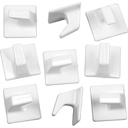 SupaFix Self Adhesive Square Hooks - Medium - White - STX-110532 