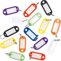 SupaFix Key Ring Labels - Plastic - Assorted Colours - STX-110584 