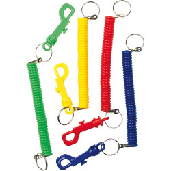 SupaFix Hipster Spiral Key Rings - 70mm - Assorted Colours - STX-110634 