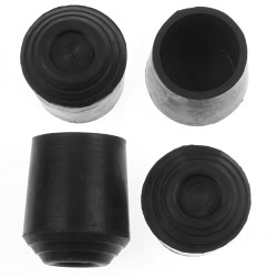 SupaFix Rubber Chair Ferrules - 22mm - Black - STX-111581 