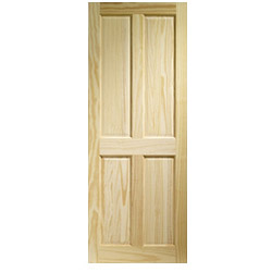 LPD Doors Clear Pine Victorian 4 Panel Door - 78 x 27" x 35mm - STX-115489 
