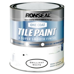 Ronseal One Coat Tile Paint 750ml - Brilliant White - STX-138730 