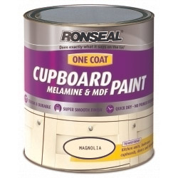 Ronseal One Coat Cupboard Melamine & MDF Paint 750ml - Magnolia - STX-138848 