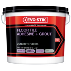Evo-Stik Tile A Floor Adhesive & Grout for Concrete Floors - Charcoal Grey - 5L - STX-143220 