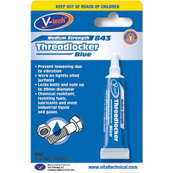 Streetwize V-Tech Threadlocker Adhesive - 6ml Blue - STX-151235 