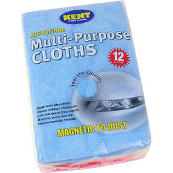 KENT 12 Microfibre Multi Purpose Cloths - STX-153109 