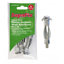 SupaFix Heavy Duty Metal Hollow Wall Anchors - M4 x 40 - STX-155060 