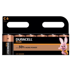 Duracell Plus Batteries Pack 6 - C Cell - STX-166710 