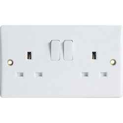 Dencon 13A, Twin Switched Socket Outlet to BS1363 - Pack of 5 - STX-179694 
