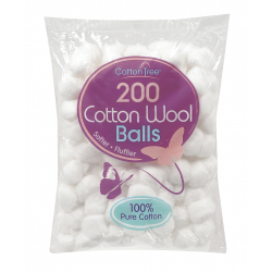 Cotton Tree Cotton Wool - Pack 200 Balls - STX-185334 