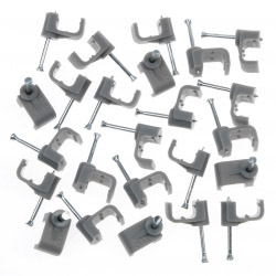 SupaLec Cable Clips Flat Pack 20 - 4mm - STX-190715 