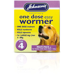 Johnsons Vet One Dose Easy Wormer Size 4 - 8 x 500mg Tablets - STX-200757 