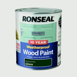 Ronseal 10 Year Weatherproof Gloss Wood Paint - 750ml Racing Green - STX-301824 