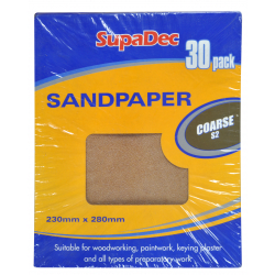 SupaDec General Purpose Sandpaper - Pack 30 Coarse S2 - STX-302890 