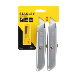 Stanley 99e Retractable Knife With 10 Blades - Twin Pack - STX-303427 