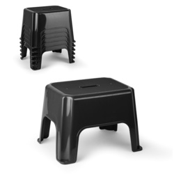Plasticforte Eco Step Stool - Black 40 x 30 x 28cm - STX-304087 