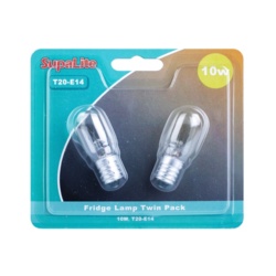 SupaLite 10W Fridge Lamps T20-E14 Base - Pack Of 2 - STX-306770 