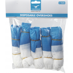Glenwear Disposable Overshoes - 5 pairs - STX-307549 
