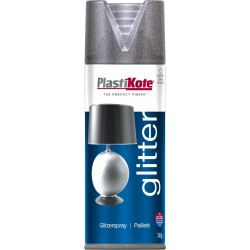 PlastiKote Glitter Spray Paint - 400ml Silver - STX-307606 