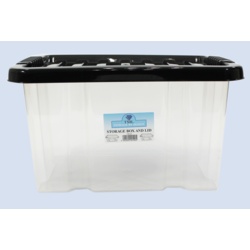 TML Storage Box & Lid - 24L Clear - STX-307944 