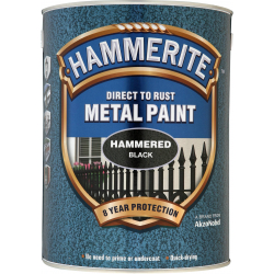 Hammerite Metal Paint Hammered 5L - Black - STX-309600 