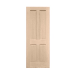 Woodside Oak Veneer 27" Interior Door 4 Panel - (w)686mm x (h)1981mm x (d)35mm - STX-312337 
