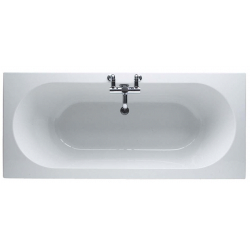 Trojan Cascade 1800 x 800mm No Tap Hole Twin End Bath - White - STX-314218 