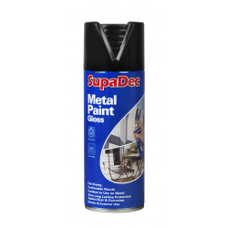 SupaDec Metal Spray Paint - 400ml Gloss Black - STX-315680 