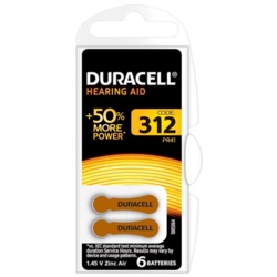Duracell Hearing Aid Battery - 312 - Pack 6 - STX-316431 