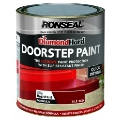 Ronseal Diamond Hard Door Step Paint 750ml - Red - STX-318303 