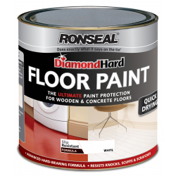 Ronseal Diamond Hard Floor Paint 2.5L - White Satin - STX-318319 