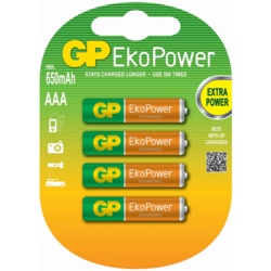 GP AAA EkoPower Batteries - Pack 4 - STX-318374 