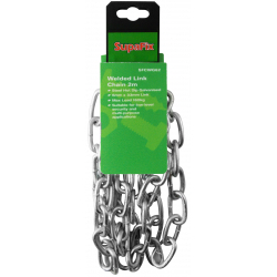 SupaFix Welded Link Chain 2m - Steel Hot Dip Galvanised 6x33mm - STX-319661 