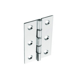 Securit Chrome Plated D.S.W. Brass Hinges (Pair) - 75mm - STX-321557 