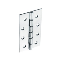 Securit Chrome Plated D.S.W. Brass Hinges (Pair) - 100mm - STX-321607 