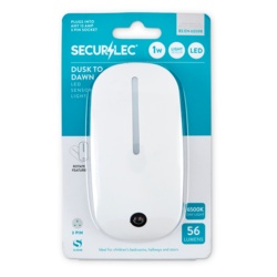 Securlec Automatic LED Safety Night Light - 57mm (w) x 115mm (h) x 67mm (d) - STX-323085 