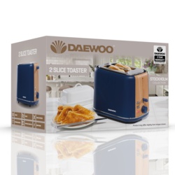 Daewoo Stockholm Toaster - 2 Slice Navy - STX-326699 
