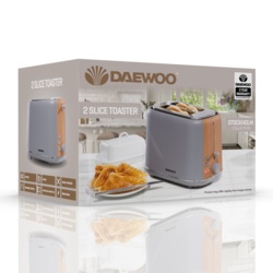 Daewoo Stockholm Toaster - 2 Slice Grey - STX-326716 