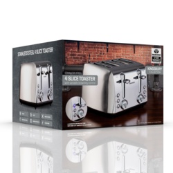 Daewoo Kingsbury Stainless Steel Dial Toaster - 4 Slice - STX-327091 