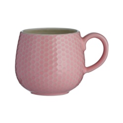 Mason Cash Embossed Honeycomb Mug - Pink - STX-328166 