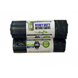 Ecobag Heavy Duty Refuse Sacks Black - 10 x 100L - STX-328262 