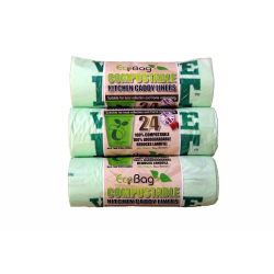 Ecobag 24 Compostable Caddy Liners - 10L - STX-328267 