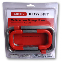 Rothley Heavy Duty Steel Hook Pack - 8 Piece - STX-328781 