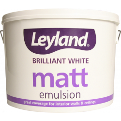 Leyland Matt Emulsion 10L - Brilliant White - STX-329007 