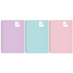 IG Design Stationery A4 Pastel Notebook - 3 Colours - STX-329048 
