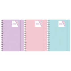 IG Design Stationery A5 Pastel Notebook - 3 Colours - STX-329049 